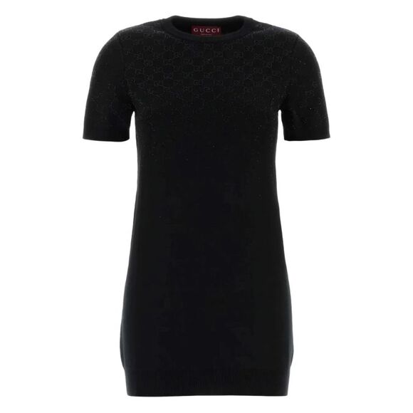 Gucci Women Short Sleeve Crew-Neck Dress